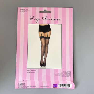 Чулки прозрачные Leg Avenue Sheer Stockings OS Black - фото