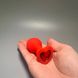 Анальная пробка с кристаллом Loveshop Red Silicone Heart (3,5 см) - фото товара