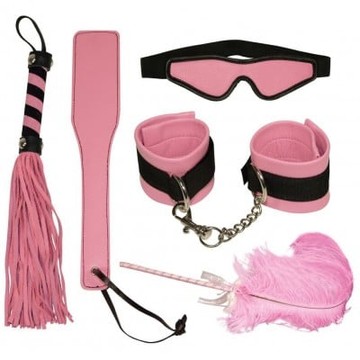 Bad Kitty fetish Set - набор БДСМ 5 предметов розовый - фото