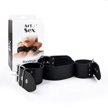 Ошейник с наручниками Art of Sex Bondage Collar with Handcuffs - фото