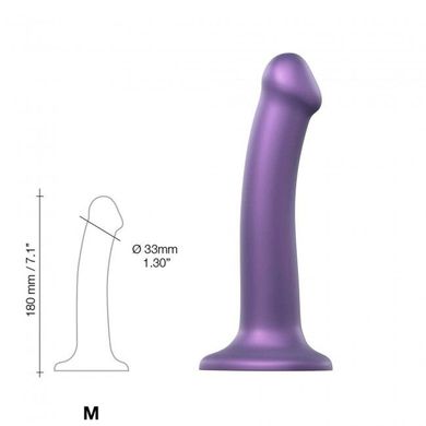 Насадка для страпона Strap-On-Me Mono Density Dildo Violet M (довжина 18 см, діаметр 3,3 см) - фото