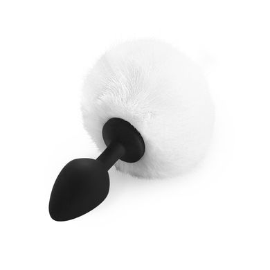 Пробка с хвостом белая 3,5см М Art of Sex Silicone Rabbit Tail
