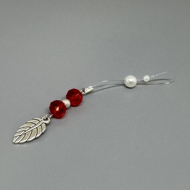 Прикраса для сосків із листочком Nipple Jewelry Leaf червона - фото