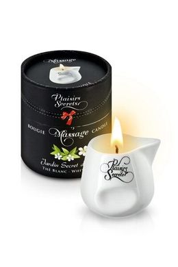 Масажна свічка Plaisirs Secrets білий чай (80 мл) - фото