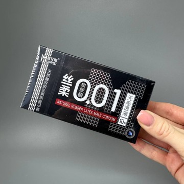 Набір ультратонких презервативів з додатковою змазкою 0,01 мм Muaisi Black (10 шт) - фото