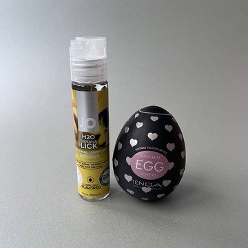 Набор яйцо мастурбатор Tenga Egg Lovers + вкусная смазка System JO арбуз (30 мл)