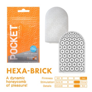 Мастурбатор-яйцо TENGA Pocket Hexa-Brick - фото