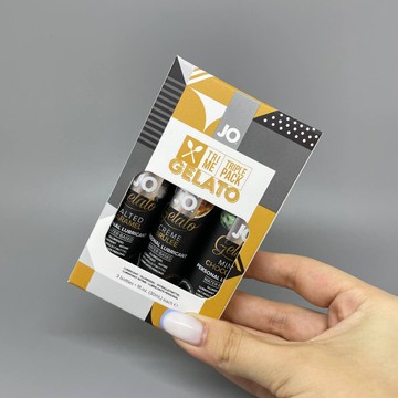 System JO Gelato Limited Edition Tri-Me Triple Pack - набор съедобных лубрикантов с десертными вкусами - фото