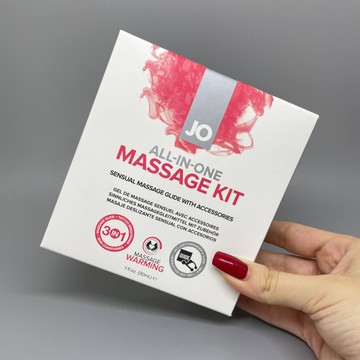 Набір для масажу 3в1 System JO ALL IN ONE MASSAGE GIFT SET (пом'ята упаковка)