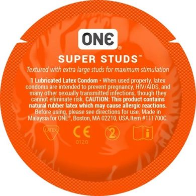 Презерватив точечный ONE Super Studs (1 шт) - фото