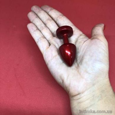 Анальна пробка зі стразом Diogol ANNI round red (2,5 см) - фото