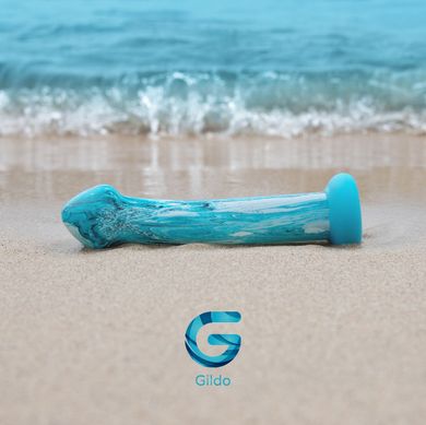 Стеклянный дилдо Gildo Ocean Ripple Glass Dildo - фото