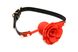 Кляп з кулькою та трояндою Master Series Blossom Silicone Rose Gag Red - фото товару
