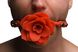 Кляп з кулькою та трояндою Master Series Blossom Silicone Rose Gag Red - фото товару