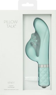 Pillow Talk Kinky Teal - мятный вибратор кролик - фото
