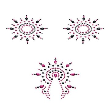 Пестіс з кристалів Petits Joujoux Gloria set of 3 Black/Pink - фото