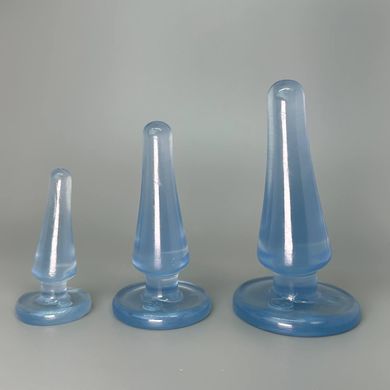 Набір анальних пробок Doc Johnson Crystal Jellies прозорий (2 см, 3 см, 4 см) - фото