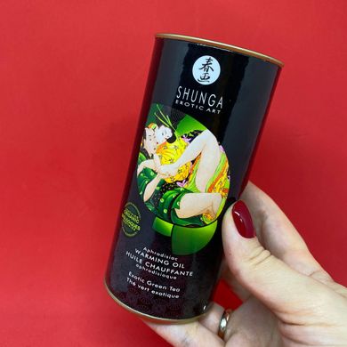 Масло для орального секса Shunga APHRODISIAC WARMING OIL со вкусом малины - 100 мл - фото