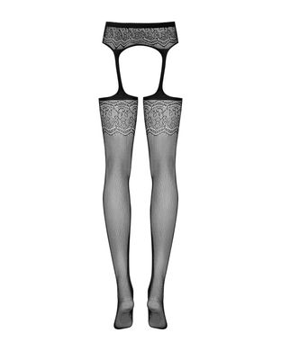 Эротические колготки-бодистокинг Obsessive Garter stockings S207 S/M/L, имитация чулок и пояса - фото