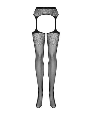 Еротичні колготки-бодістокінг Obsessive Garter stockings S207 S/M/L, імітація панчіх і пояса - фото