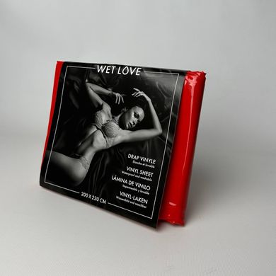 Простирадло для БДСМ та масажу Fetish Tentation Wet Love Red 220x200 см червоне