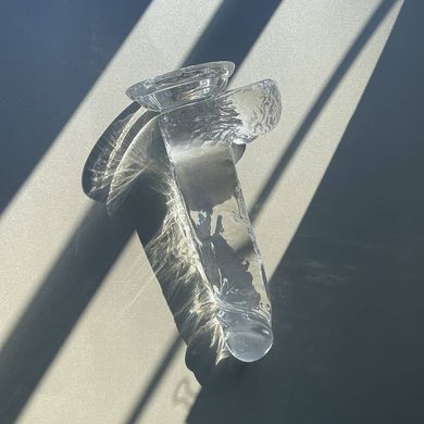 Товстий прозорий фалоімітатор Alive Jelly Dildo Rider (20 см) - фото