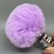 Анальная пробка с хвостиком Purple (3,4 см) Alive Fluffly Twist Plug M